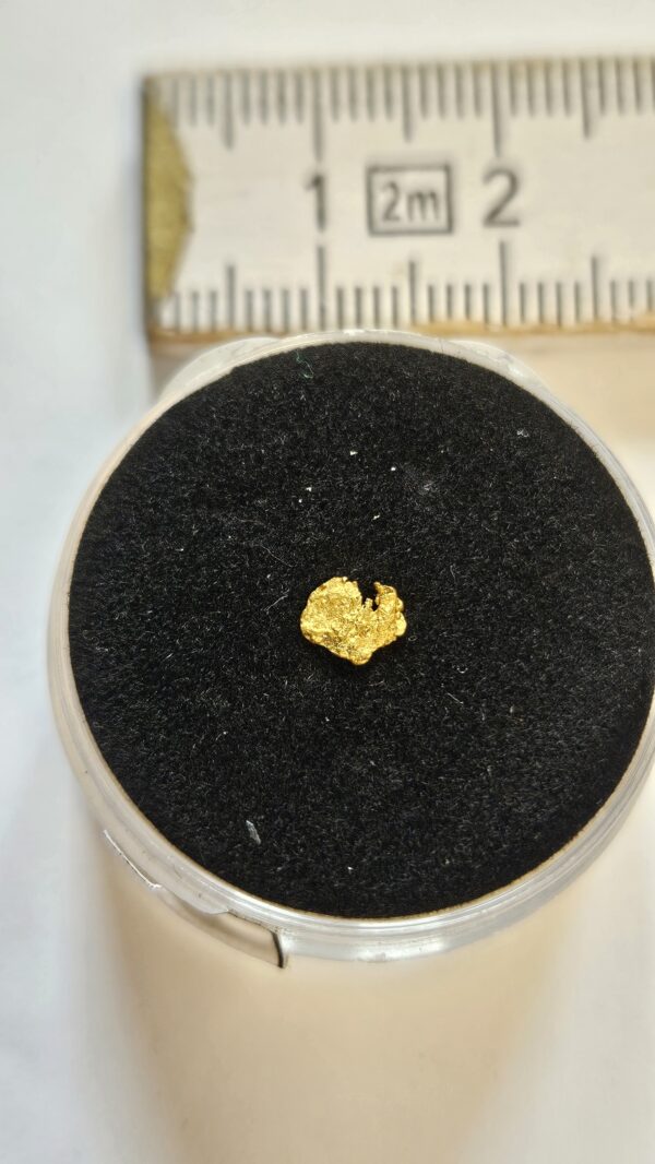 Schweizer Goldnugget/Flitter 0.04 Gramm Lukmanierschlucht bei Disentis