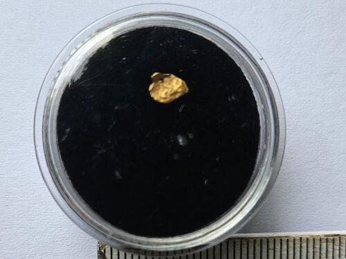 Goldnugget/Flitter aus dem Wallis 0.08g