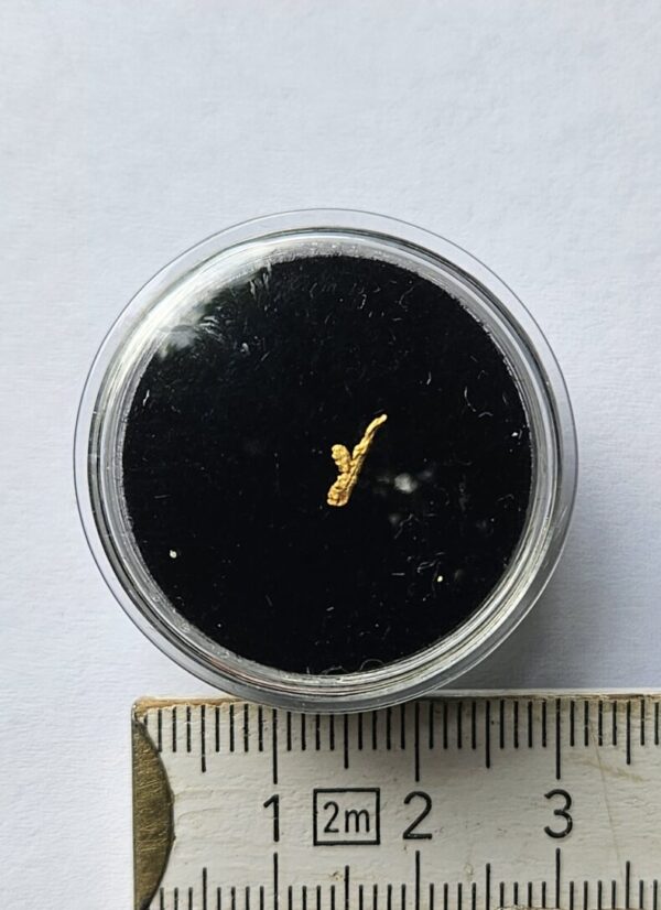 Schweizer Goldkristall 0.03 Gramm Tscharbach Obersaxen Graubünden