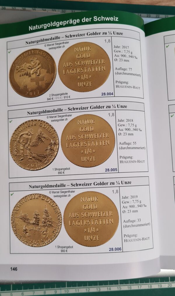 Buch: Bergbaugepräge Europas, Flussgold und Bergbau Gold-Münzen und Medaillen der letzten Jahrhunderte bis heute.
