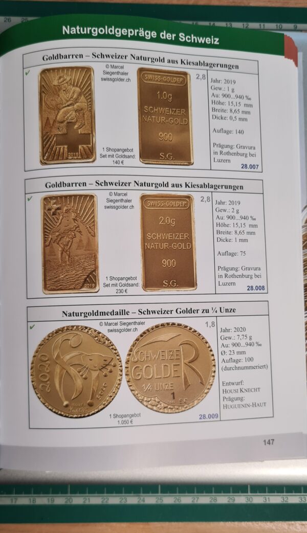 Buch: Bergbaugepräge Europas, Flussgold und Bergbau Gold-Münzen und Medaillen der letzten Jahrhunderte bis heute.