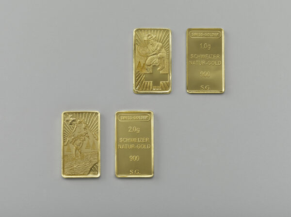Goldbarren-2019_1 Medaille/Goldbarrenform 2019 aus Schweizer Naturgold Rarität!