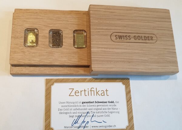 Goldbarren/Medaillen 2024 aus Schweizer Naturgold Rarität!  Ausverkauft!