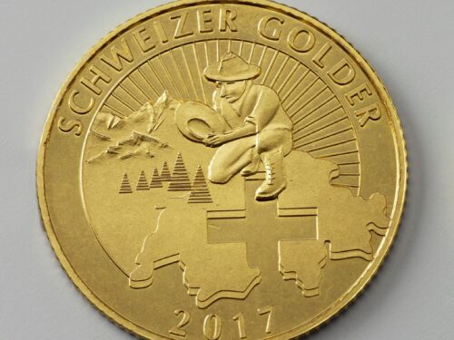 Schweizer-Golder-2017_1 "Schweizer Golder" 2017 die seltene Medaille/Münze aus Schweizer Naturgold limitierte und nummerierte Auflage 77 Stk.