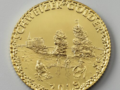 Schweizer-Golder-2019_1 "Schweizer Golder" 2019 die seltene Medaille/Münze aus Schweizer Naturgold limitierte und nummerierte Auflage nur 33 Stk!