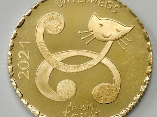 Schweizer-Golder-2021_1 "Schweizer Golder" 2021 die seltene Medaille/Münze aus Schweizer Naturgold, limitierte und nummerierte Auflage nur 70 Stk! Design by Housi Knecht