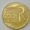 "Schweizer Golder" 2021 die seltene Medaille/Münze aus Schweizer Naturgold, limitierte und nummerierte Auflage nur 70 Stk! Design by Housi Knecht
