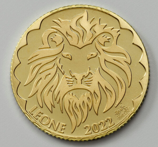 "Schweizer Golder" 2022 "Leone" die seltene Medaille/Münze aus Schweizer Naturgold, limitierte und nummerierte Auflage nur 80 Stk! Design by Housi Knecht!