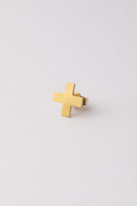 Ohrstecker Schweizer Rhein-Gold mattiert